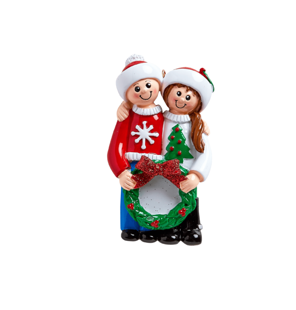 Ugly Sweater Couple Christmas Tree Ornament