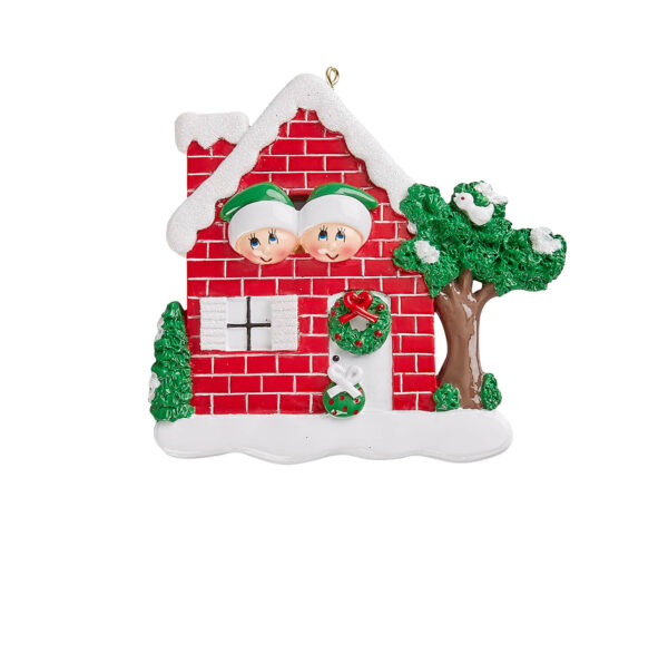 Personalized New Red Brick House Christmas Tree Ornamen