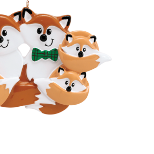 Fox Family - 6 Christmas Tree Ornament