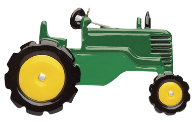 Green Tractor Christmas Tree Ornament