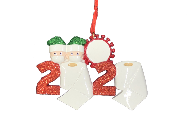2021 Covid Couple Christmas Tree Ornament
