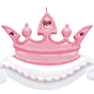Princess Pink Crown Personalized Ornament