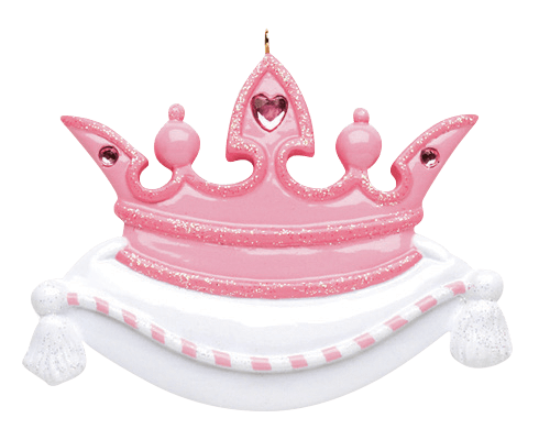 Princess Pink Crown Personalized Ornament