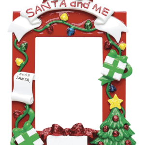 Santa & Me Photo with Words Personalized Christmas Tree Ornament