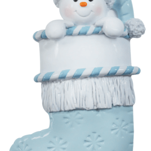 Snow baby stocking blue