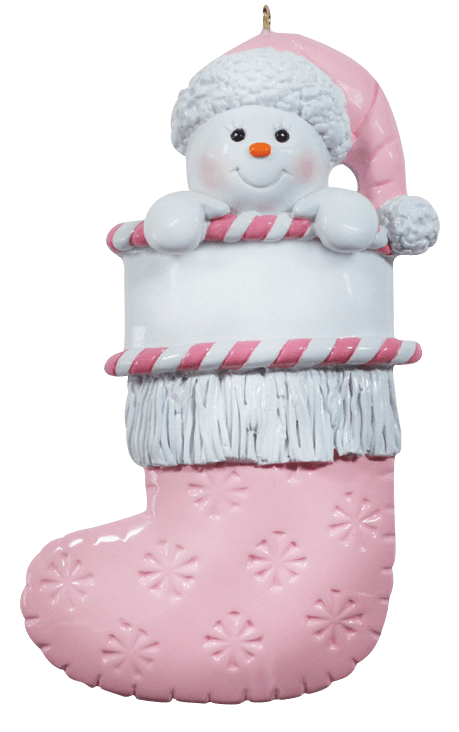 snowbaby stocking pink