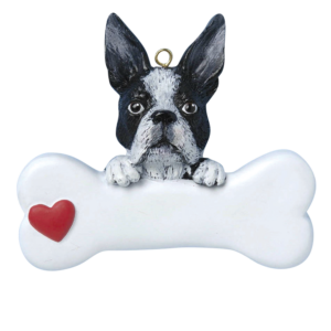 Personalized BostonTerrier Dog Breed Christmas Tree Ornaments