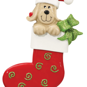Dog Stocking Christmas Tree Ornament