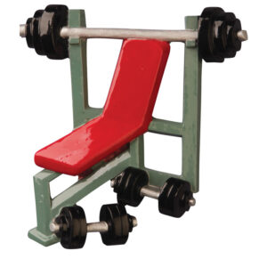 Red Bench Press Weight Trainer Personal Christmas Tree Ornament