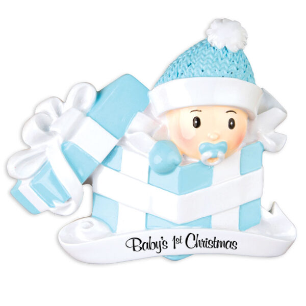Baby boy 1st Christmas Personalized Ornaments