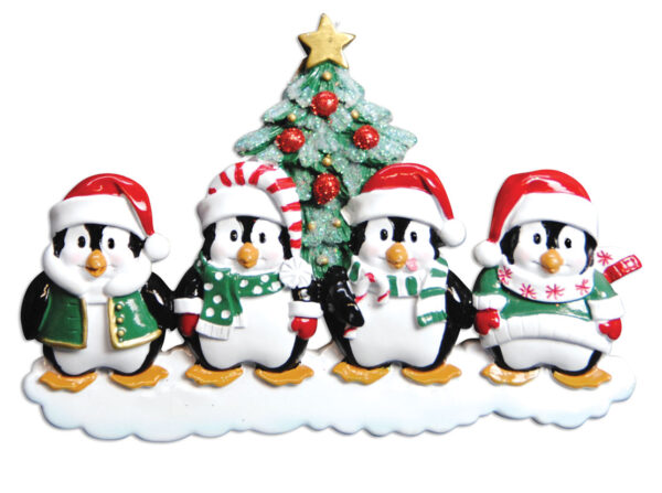 Personalized Winter Penguin Family