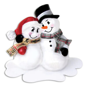 Pregnant Snowman Couple Expecting Personalized