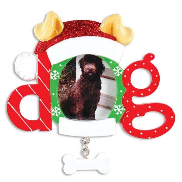 Dog Picture Frame Personalized Christmas Tree Ornament