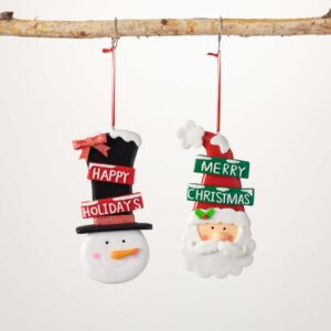 Merry Christmas Santa & Happy Holiday Snowman