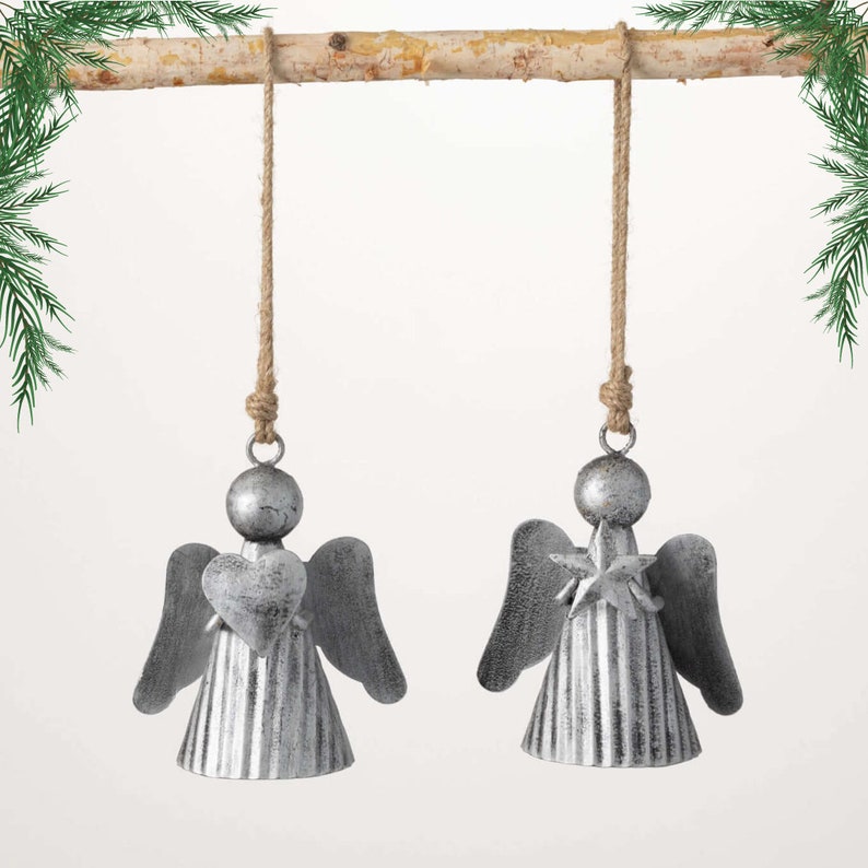 Metal angel ornaments